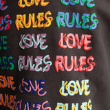 Love Rules Hoodie - Charcoal