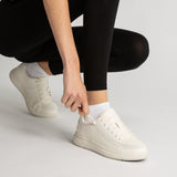 Comfort Sneaker (Women) - White Faux Leather