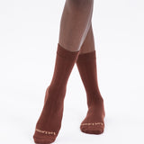 Loose Top Crew Seamless Feel Sock (Adults) - Rust