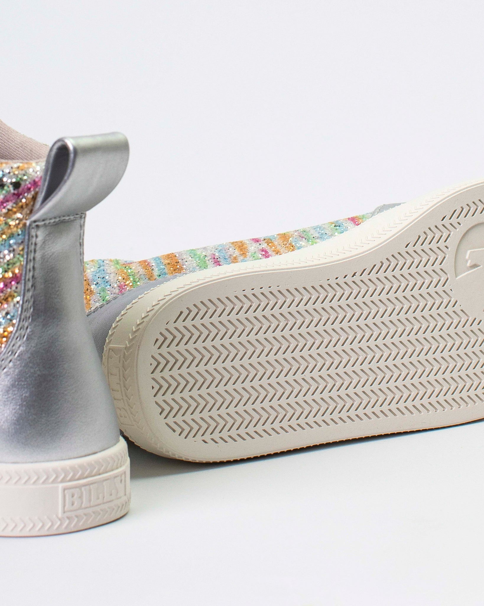 Classic High Top (Toddler) - Silver Rainbow