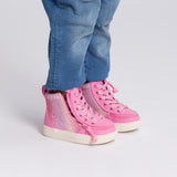 Classic High Top (Kids) - Pink Glitz