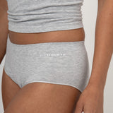 Comfort Classic Seamless Full Brief (Womens) - Grey Heather