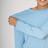 Comfort Classic Long Sleeve T-Shirt (Kids) - Powder Blue