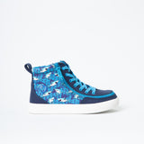 Classic High Top (Kids) - Blue Sharks