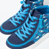 Classic High Top (Kids) - Blue Sharks