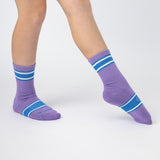 Active Crew Seamless Feel Socks (Kids) - Ultraviolet