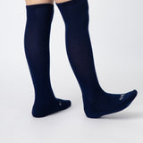 Everyday Knee-High Seamless Feel Socks 4 Pack (Kids) - Marine Blue Colourblock/Midnight