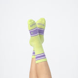 Active Crew Seamless Feel Socks (Kids) - Sunny Lime