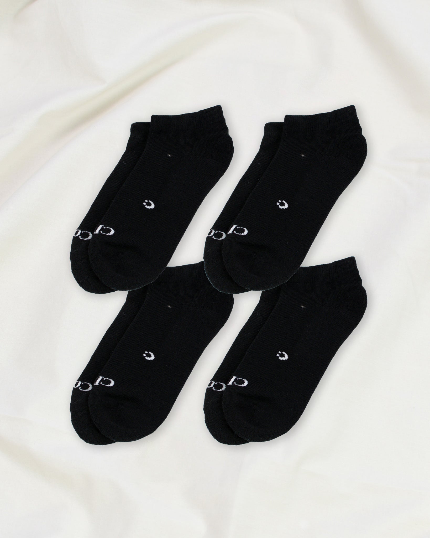 Everyday Ankle Seamless Feel Sock 4 Pack (Adults) - Black