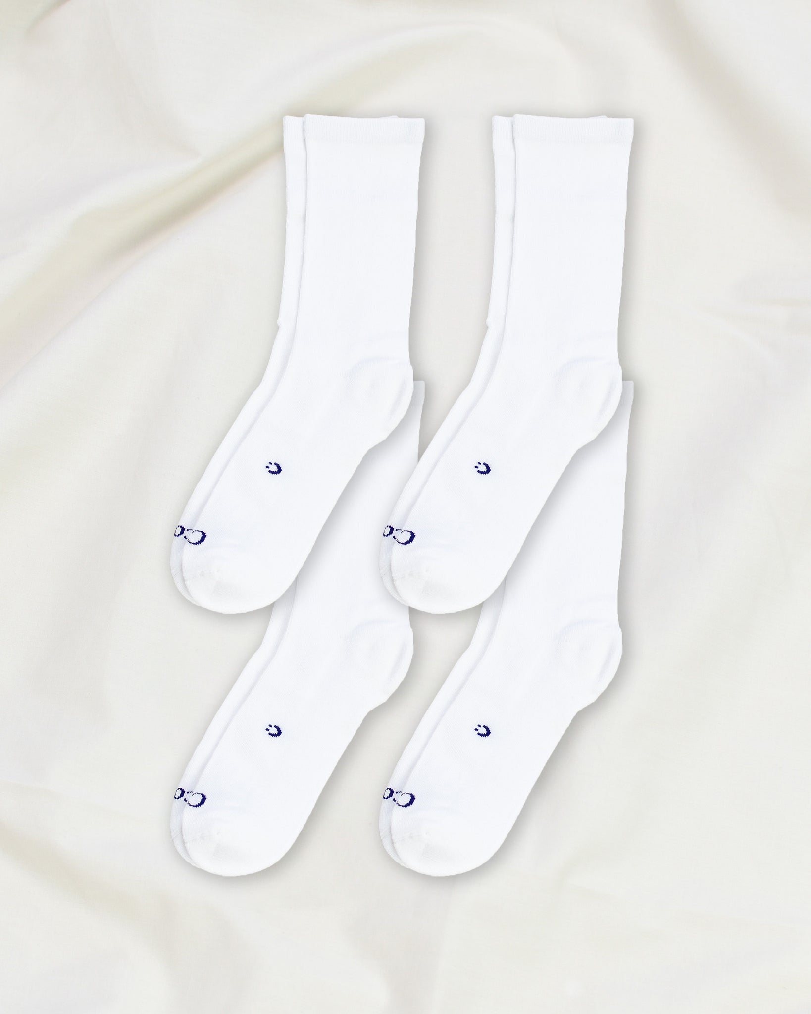 Everyday Crew Seamless Feel Sock 4 Pack (Adults) - White