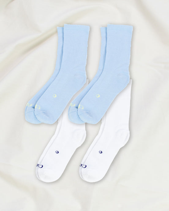 Everyday Crew Seamless Feel Sock 4 Pack (Adults) - Icicle