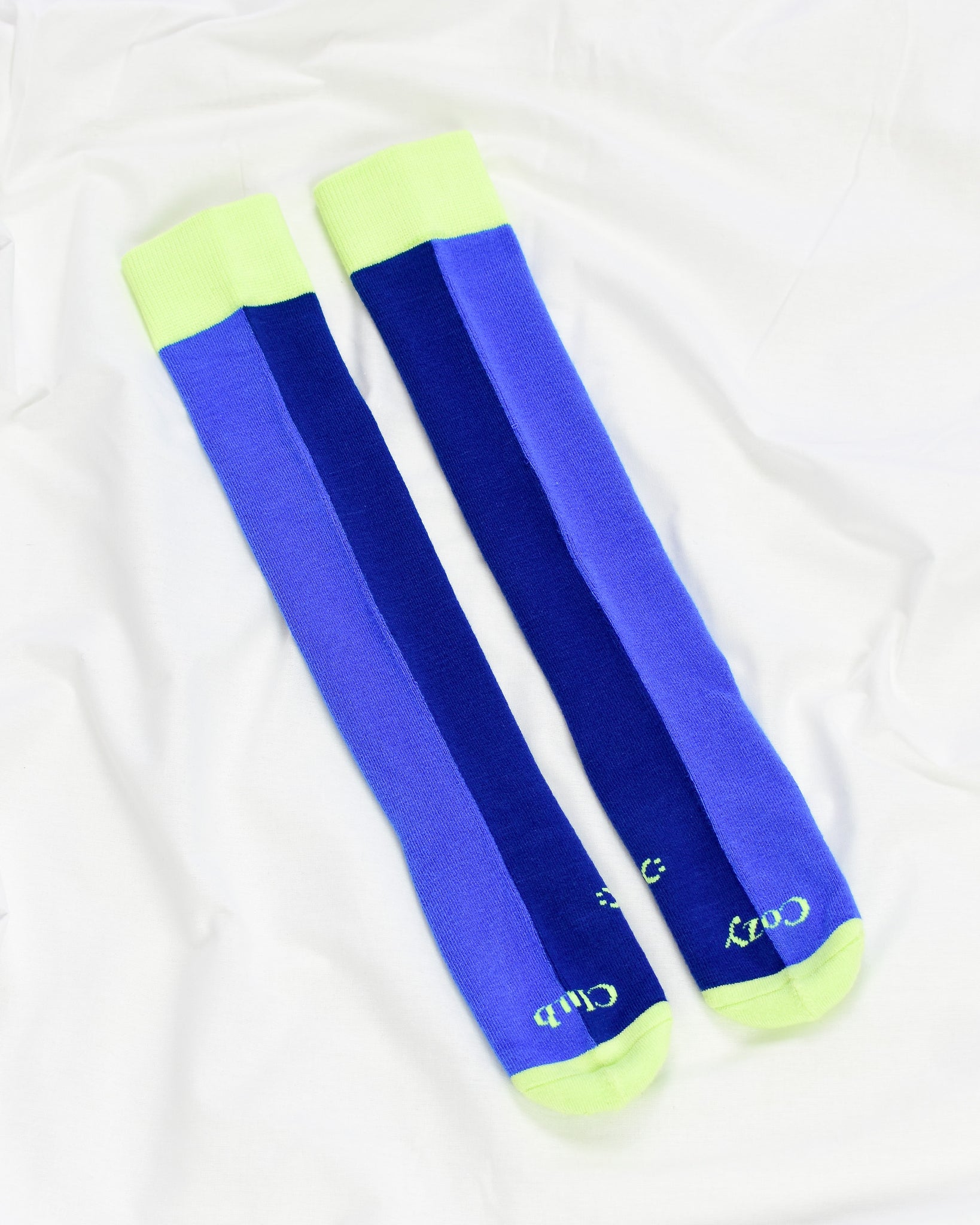 Everyday Knee-High Seamless Feel Socks 4 Pack (Kids) - White/Marine Blue