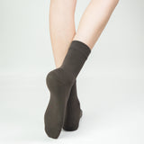 Loose Top Crew Seamless Feel Sock 4 Pack (Adults) - Bark