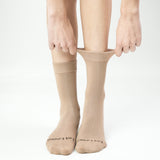Loose Top Crew Seamless Feel Sock 4 Pack (Adults) - Clay
