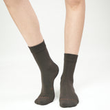 Loose Top Crew Seamless Feel Sock 4 Pack (Adults) - Bark