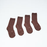 Loose Top Crew Seamless Feel Sock 4 Pack (Adults) - Rust