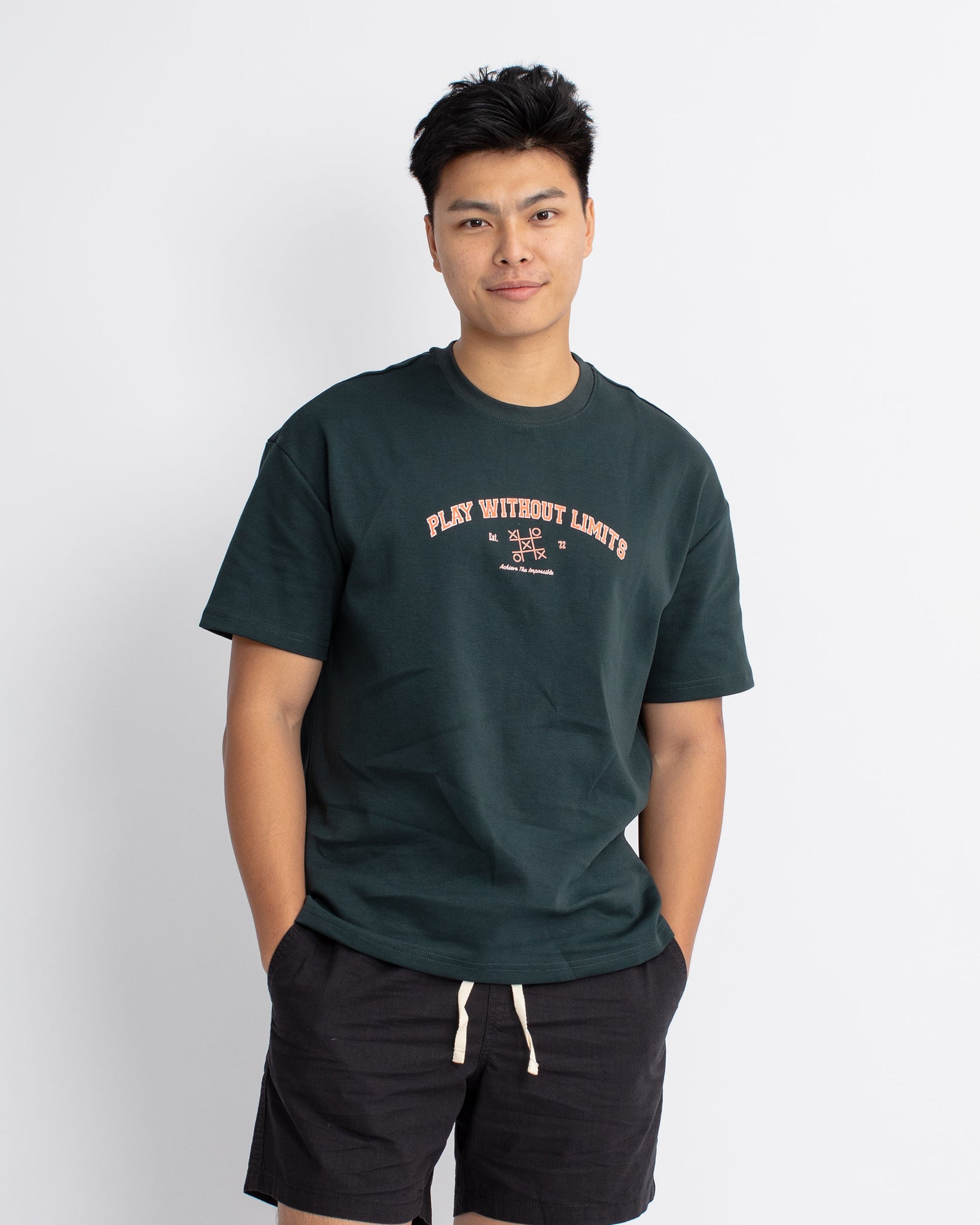Play Without Limits Tic Tac Toe Tee - Forest Green