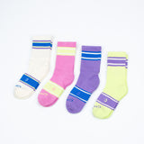 Active Crew Seamless Feel Socks 4 Pack (Kids) - Sugar Pink Multi