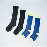 Everyday Knee-High Seamless Feel Socks 4 Pack (Kids) - Black/Marine Blue