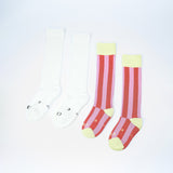 Everyday Knee-High Seamless Feel Socks 4 Pack (Kids) - Candy Stripe/White