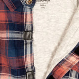 Glen Hooded Shirt - Red/Indigo Plaid