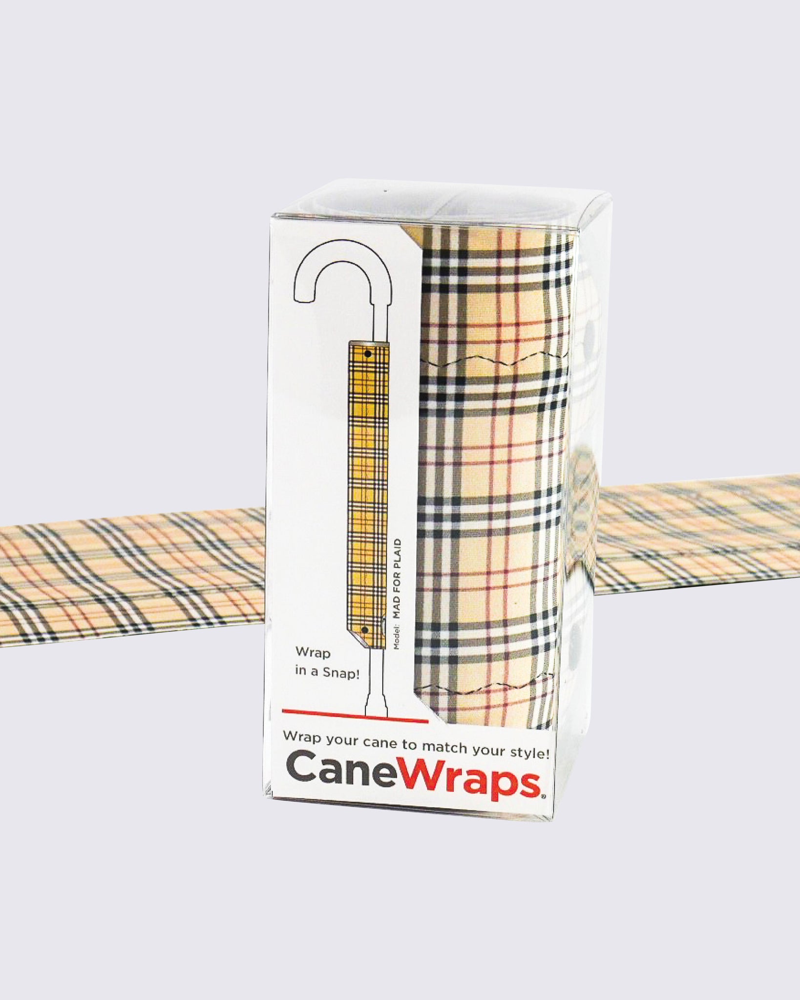 Cane Wrap - Mad for Plaid
