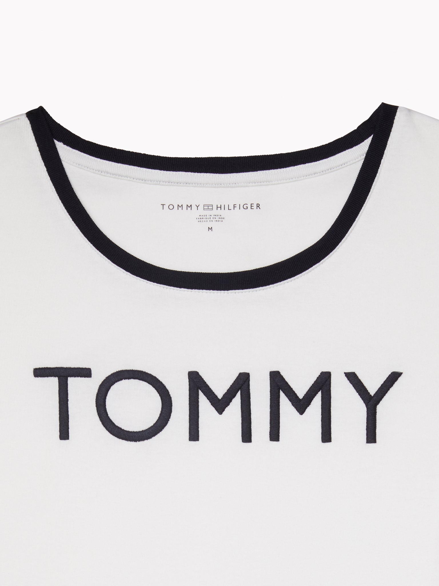 Tommy Ringer Tee (Womens) - White
