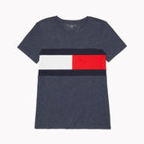 Charlie Colour Block Tee (Womens) - Navy