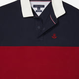 Merit Polo (Mens) - Navy/ Red/ White