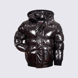 Puffy Coat - Black Glitter