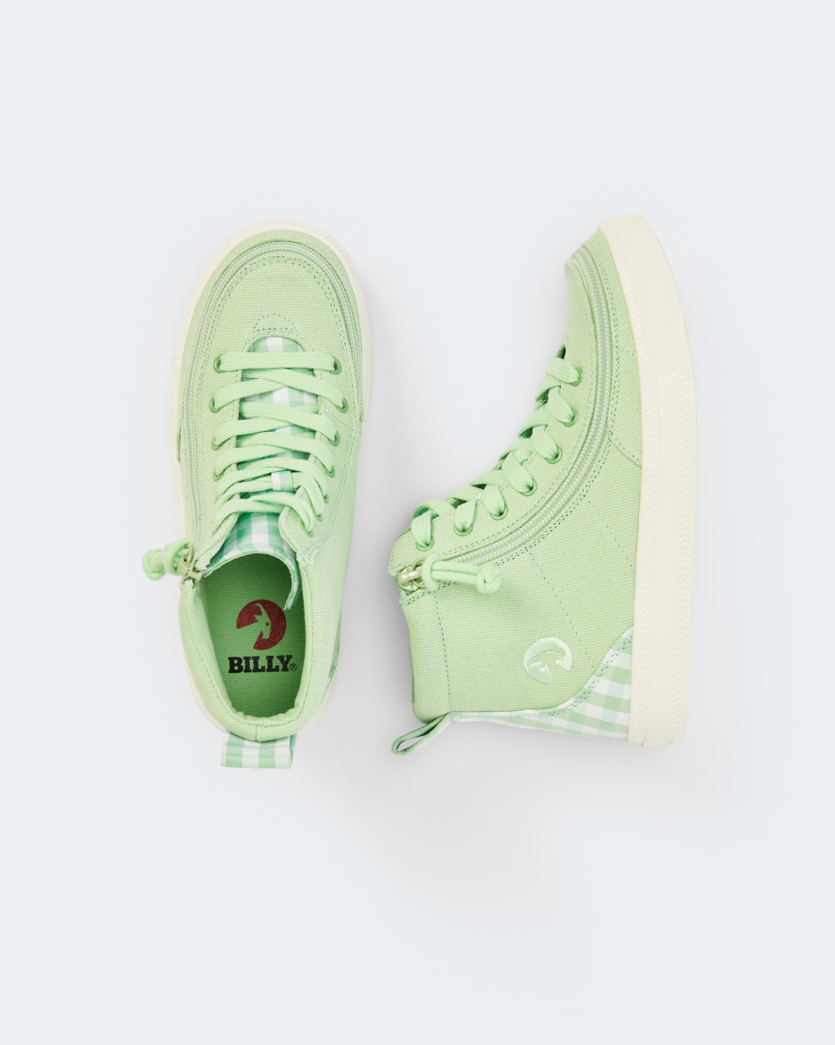 Classic High Top (Toddler) - Green Gingham