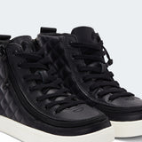 Classic High Top (Toddler) - Black Quilt Leather