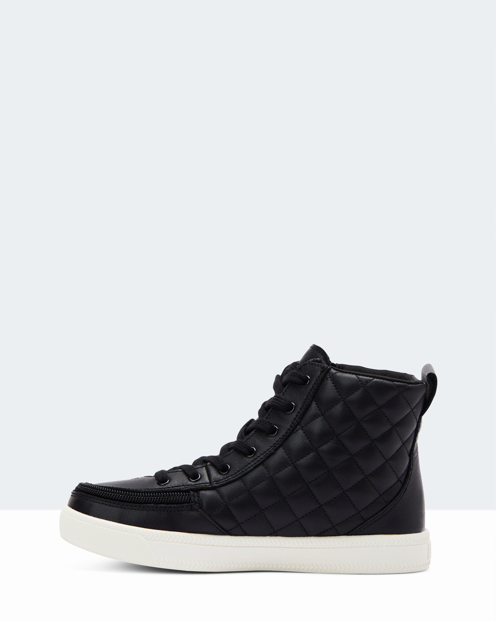 Classic High Top (Kids) - Black Quilt Leather