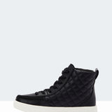Classic High Top (Toddler) - Black Quilt Leather