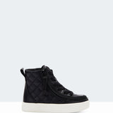 Classic High Top (Toddler) - Black Quilt Leather