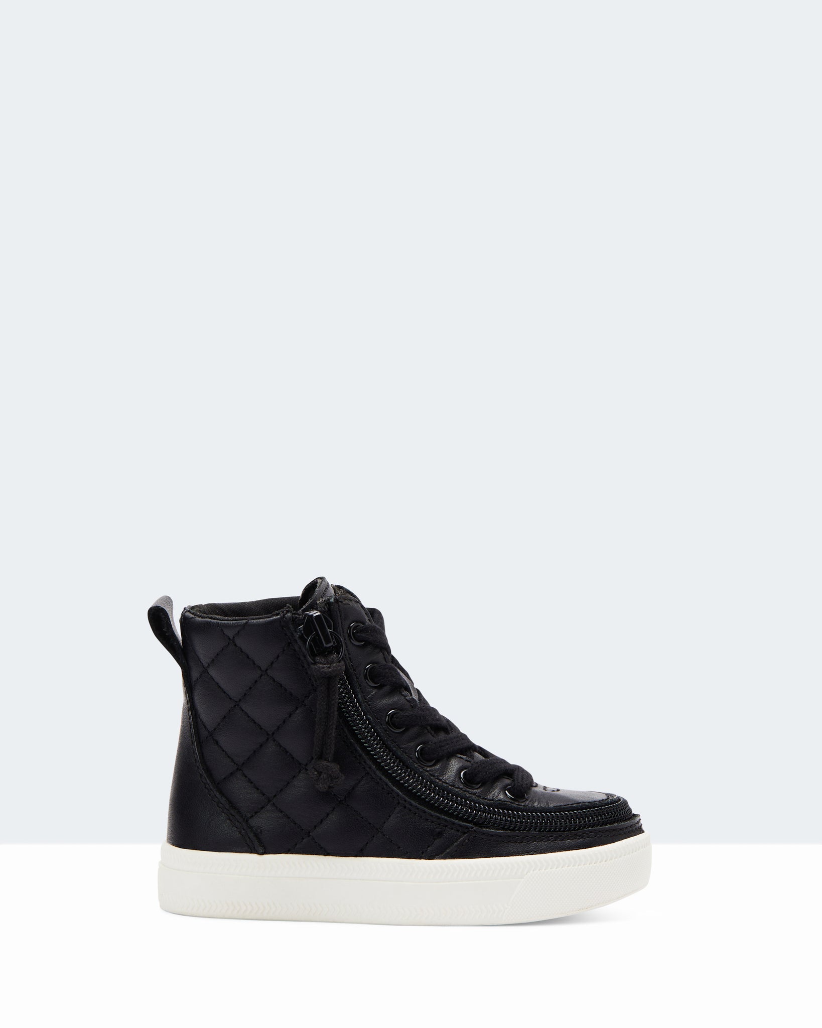 Classic High Top (Toddler) - Black Quilt Leather