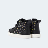 Classic High Top (Kids) - Black Daisy