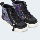 Classic High Top (Kids) - Black Fuchsia Glitz