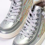 Classic High Top (Kids) - Silver Rainbow