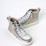 Classic High Top (Kids) - Silver Rainbow