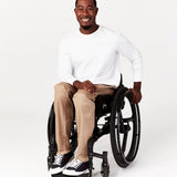 Seated Chino Elastic Waist (Mens) - Khaki
