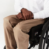 Seated Chino Elastic Waist (Mens) - Khaki
