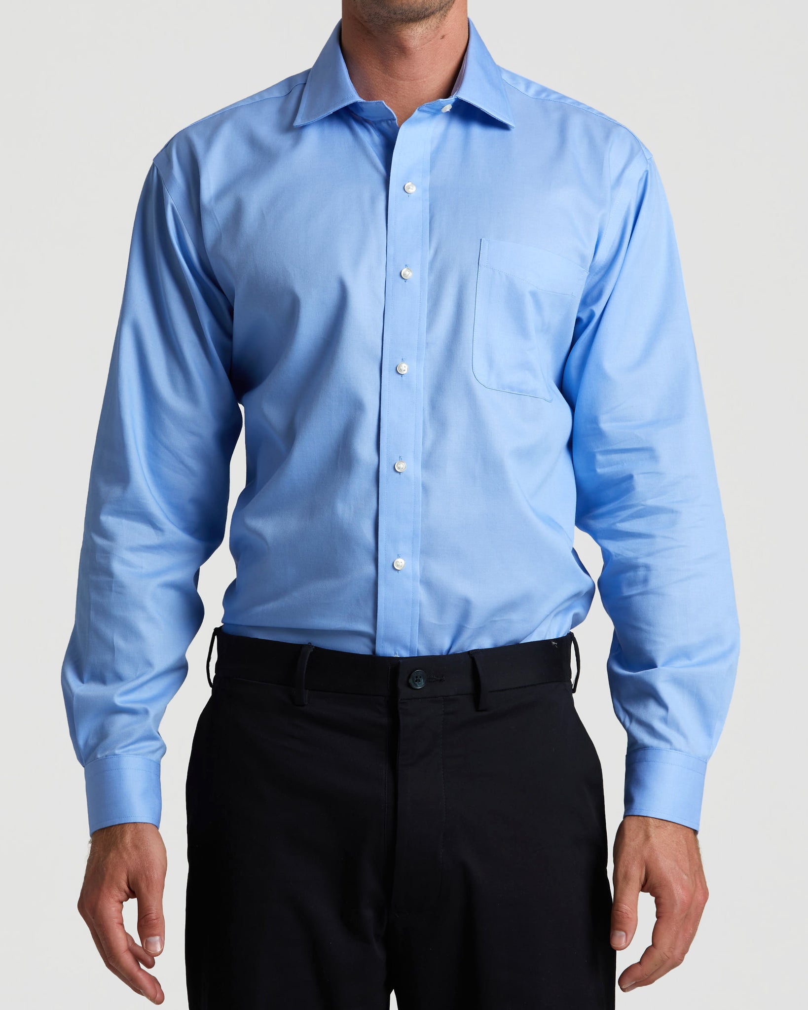 MagnaClick Regular Fit Dress Shirt (Mens) - Blue