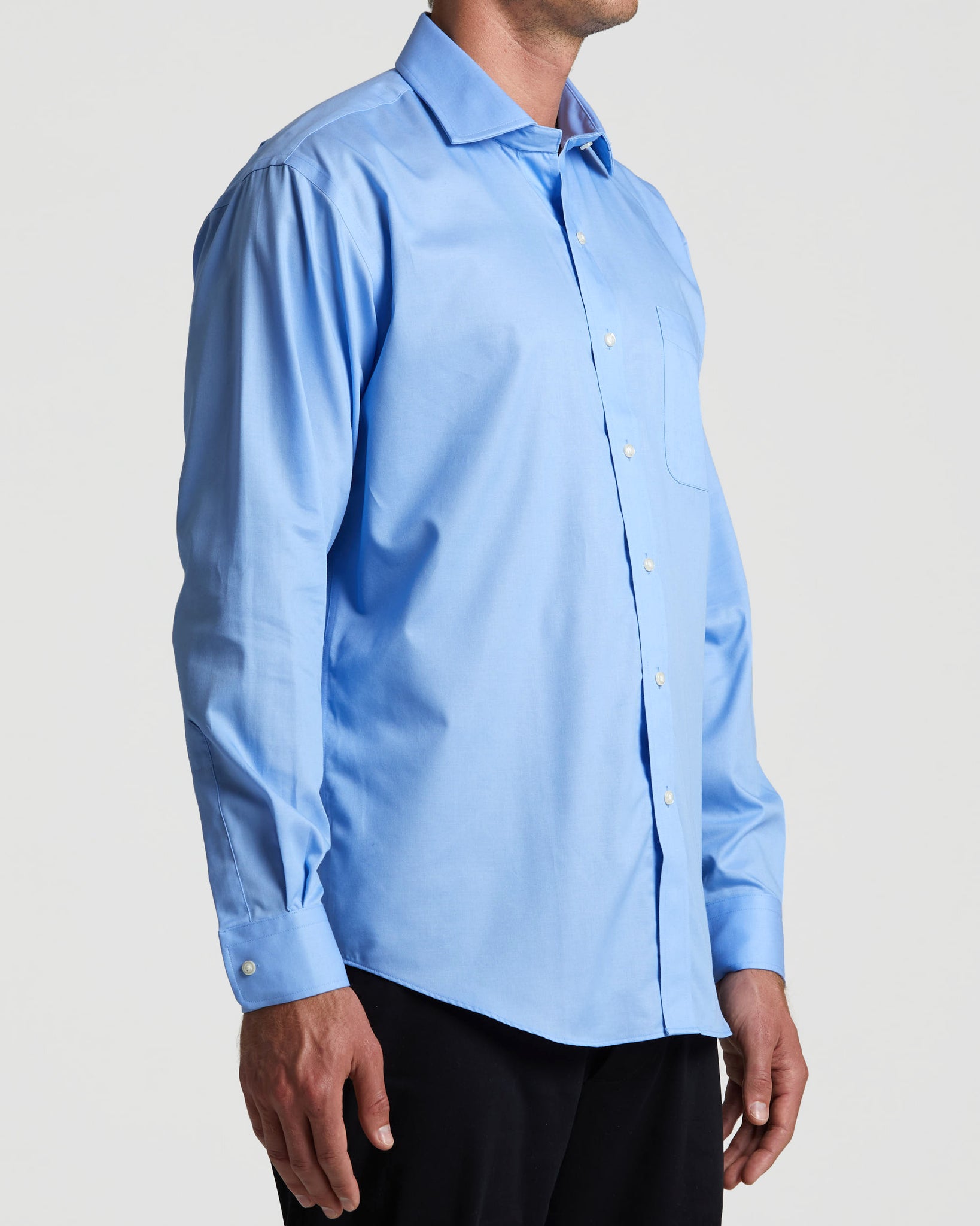 MagnaClick Regular Fit Dress Shirt (Mens) - Blue