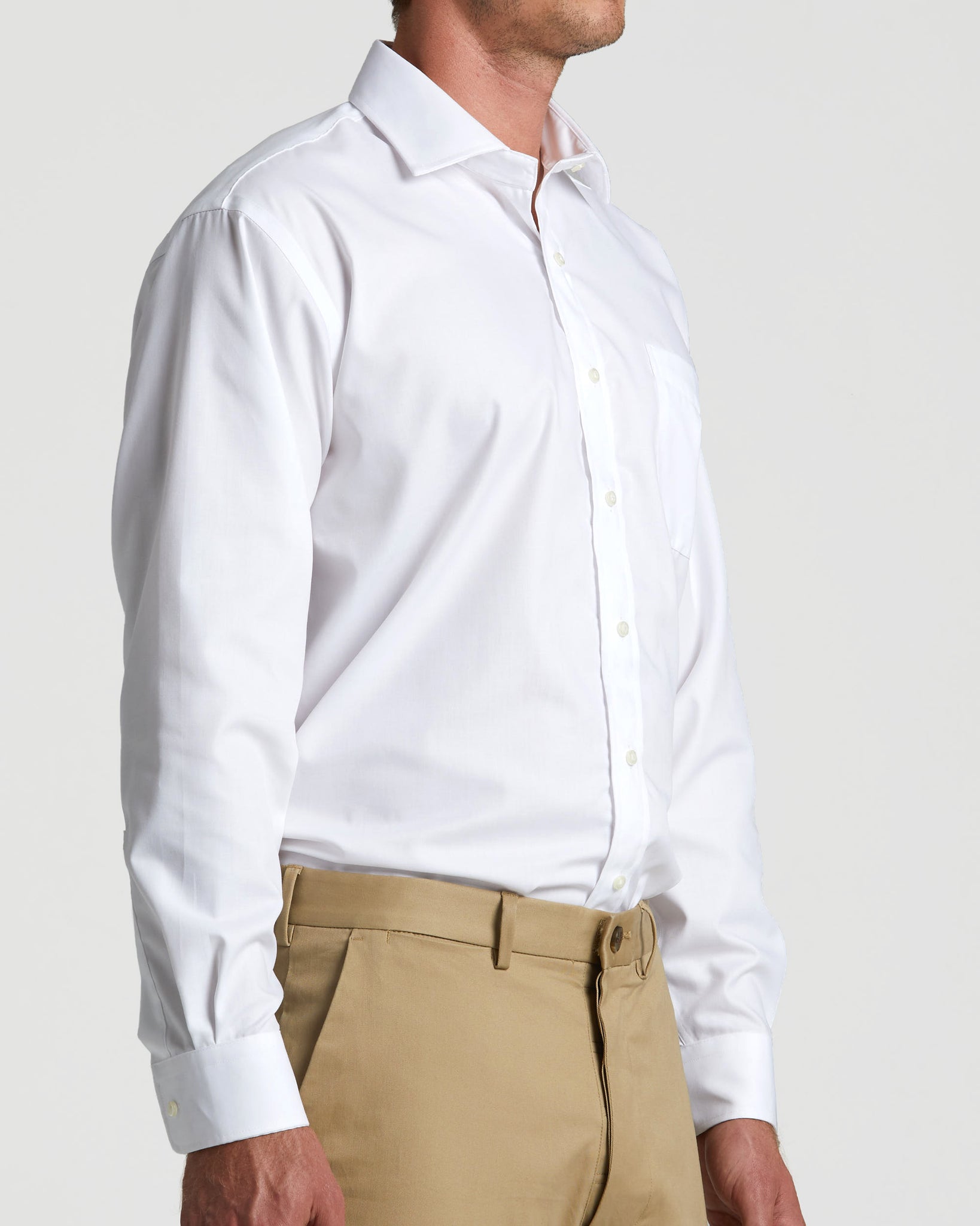 MagnaClick Regular Fit Dress Shirt (Mens) - White