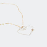 Mixed Metal Heart - Fidget Necklace