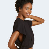 Adaptive V-Neck Sweatshirt - Black