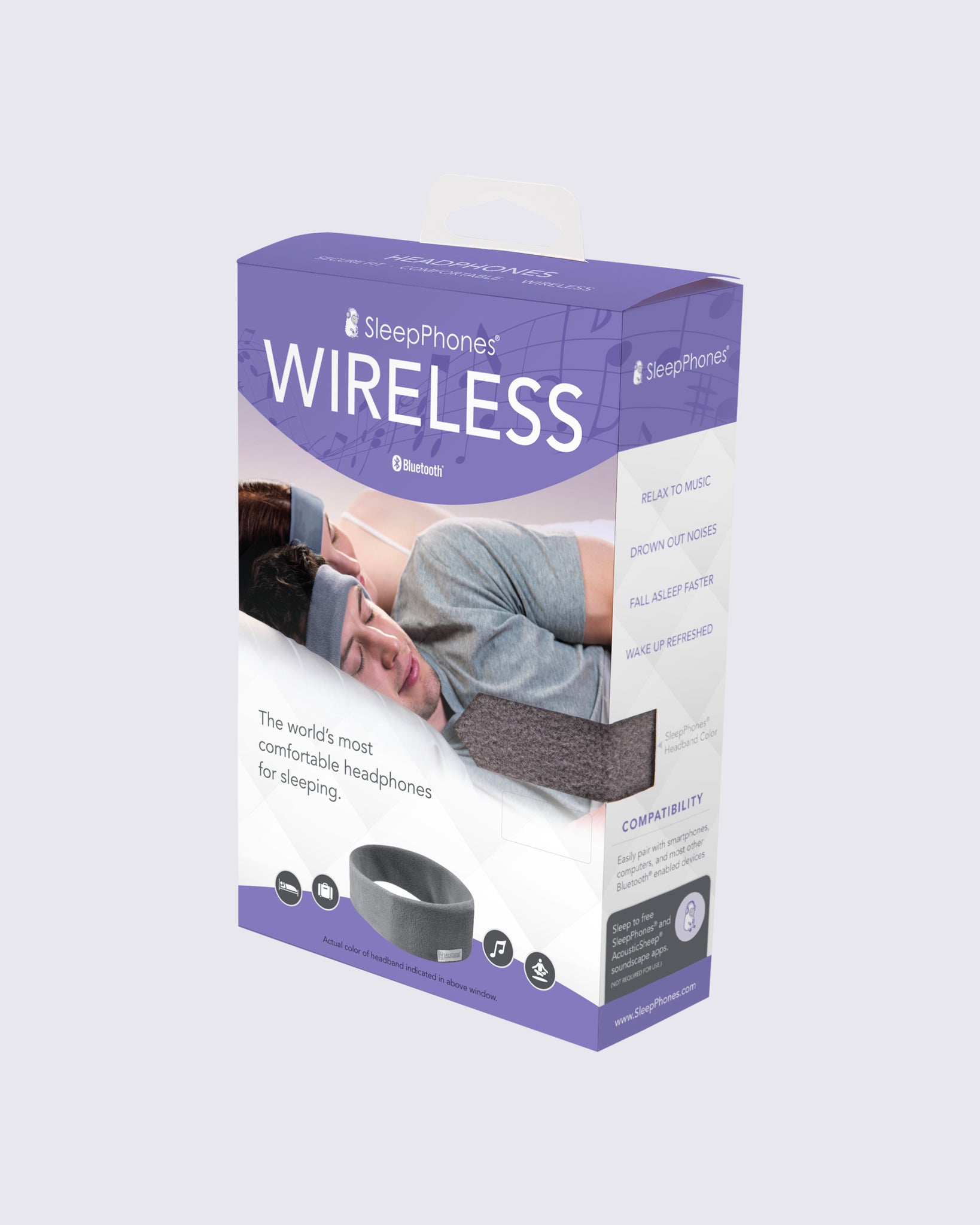 SleepPhones Wireless - Quiet Lavender (Fleece)