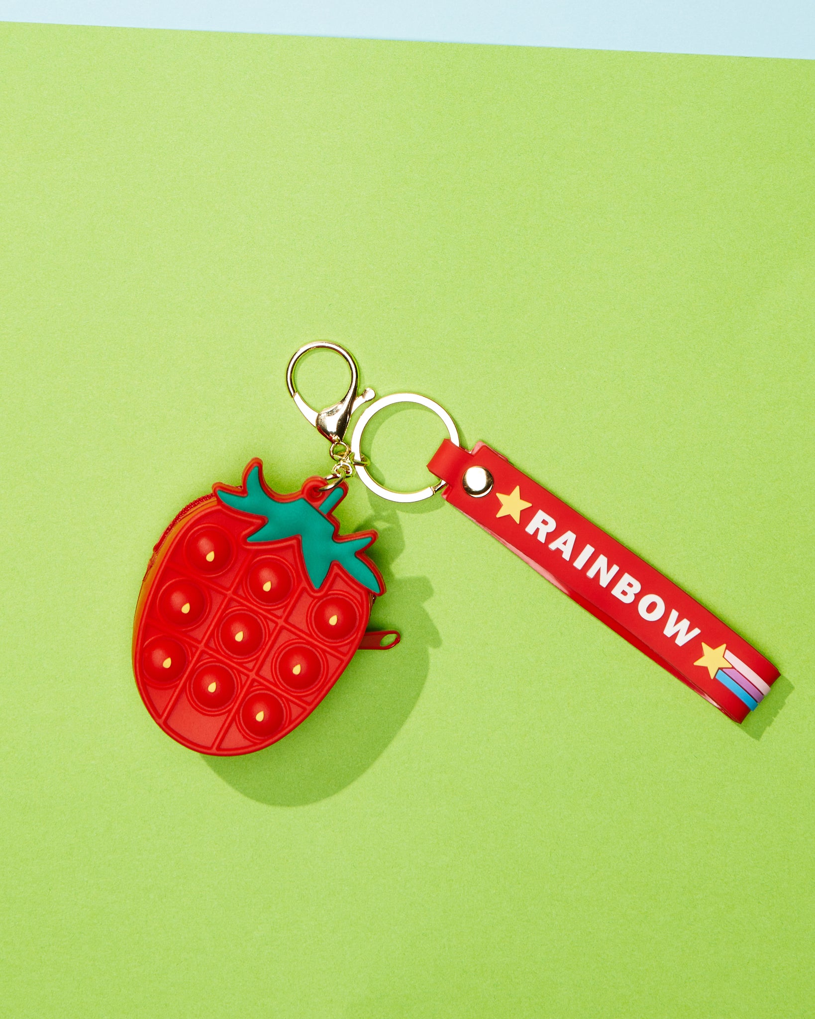 Strawberry Pop It Coin Purse With Keyring