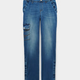 Seated Tummyless Straight Fit Jean (Women) - Jaggar Wash